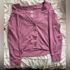 Cute Pink Button up Sweater